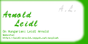 arnold leidl business card